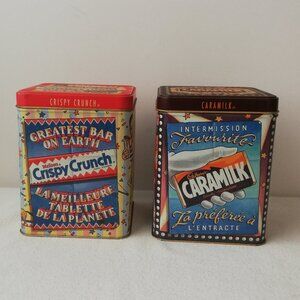 Chocolate Bar Caramilk Crispy Crunch Tin Set of 2